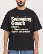 Mockup Boxy Heavyweight Tee Black male close-up 07