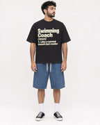 Mockup Boxy Heavyweight Tee Black male full-body 07