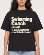 Mockup Boxy Heavyweight Tee Black female close-up 07
