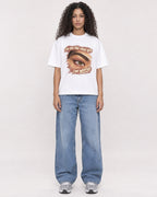 Mockup Boxy Heavyweight Tee White female full-body 10