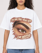 Mockup Boxy Heavyweight Tee White female close-up 10