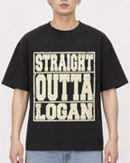 Mockup Boxy Heavyweight Tee Black male close-up 01