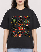 Mockup Boxy Heavyweight Tee Black female close-up 03