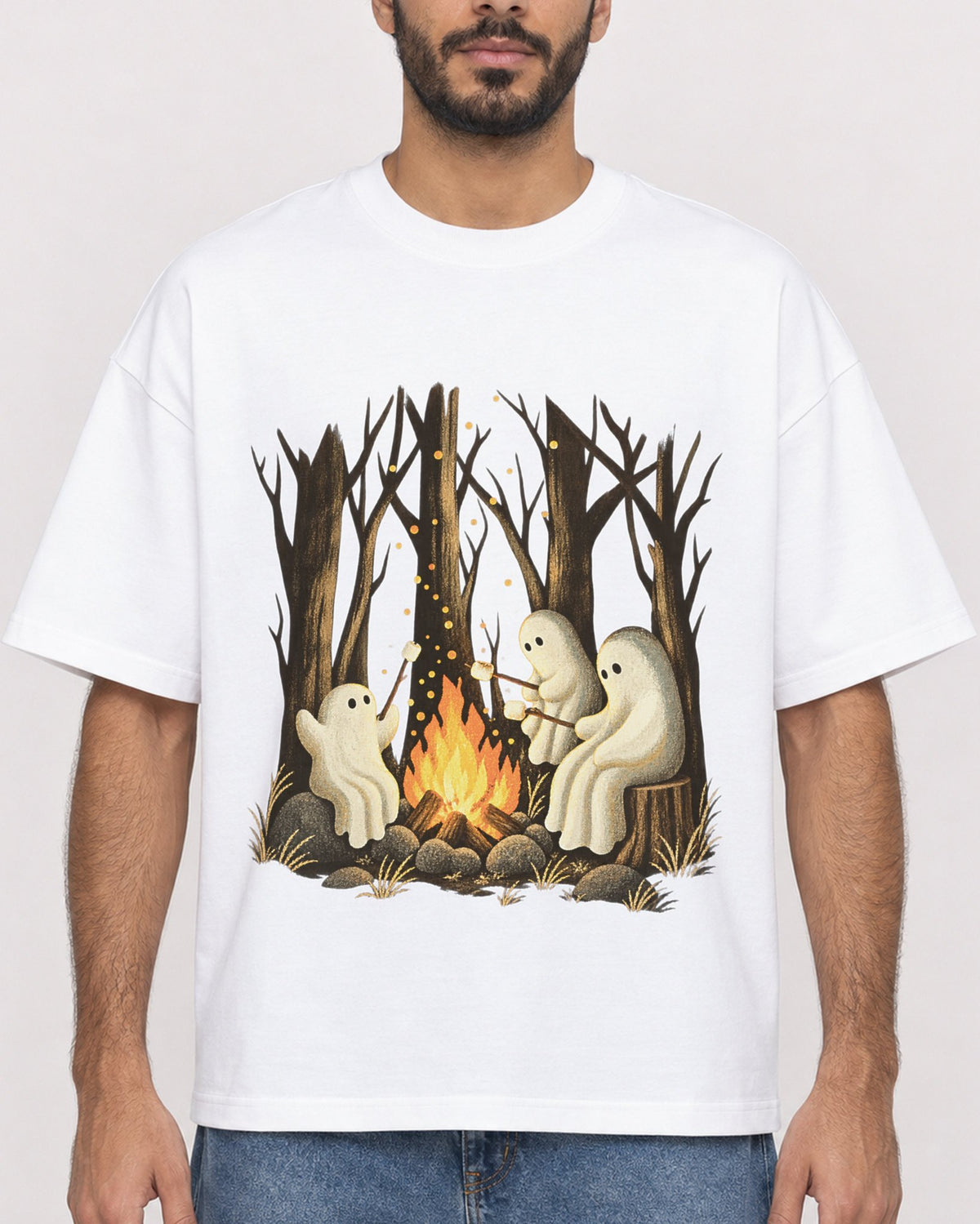 Mockup Boxy Heavyweight Tee White male close-up 07
