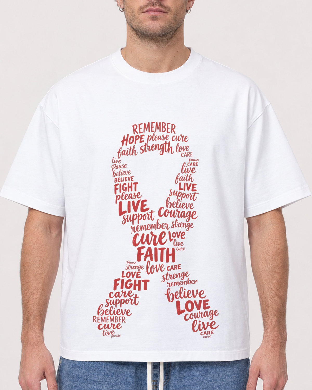 Mockup Boxy Heavyweight Tee White male close-up 08