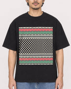 Mockup Boxy Heavyweight Tee Black male close-up 02