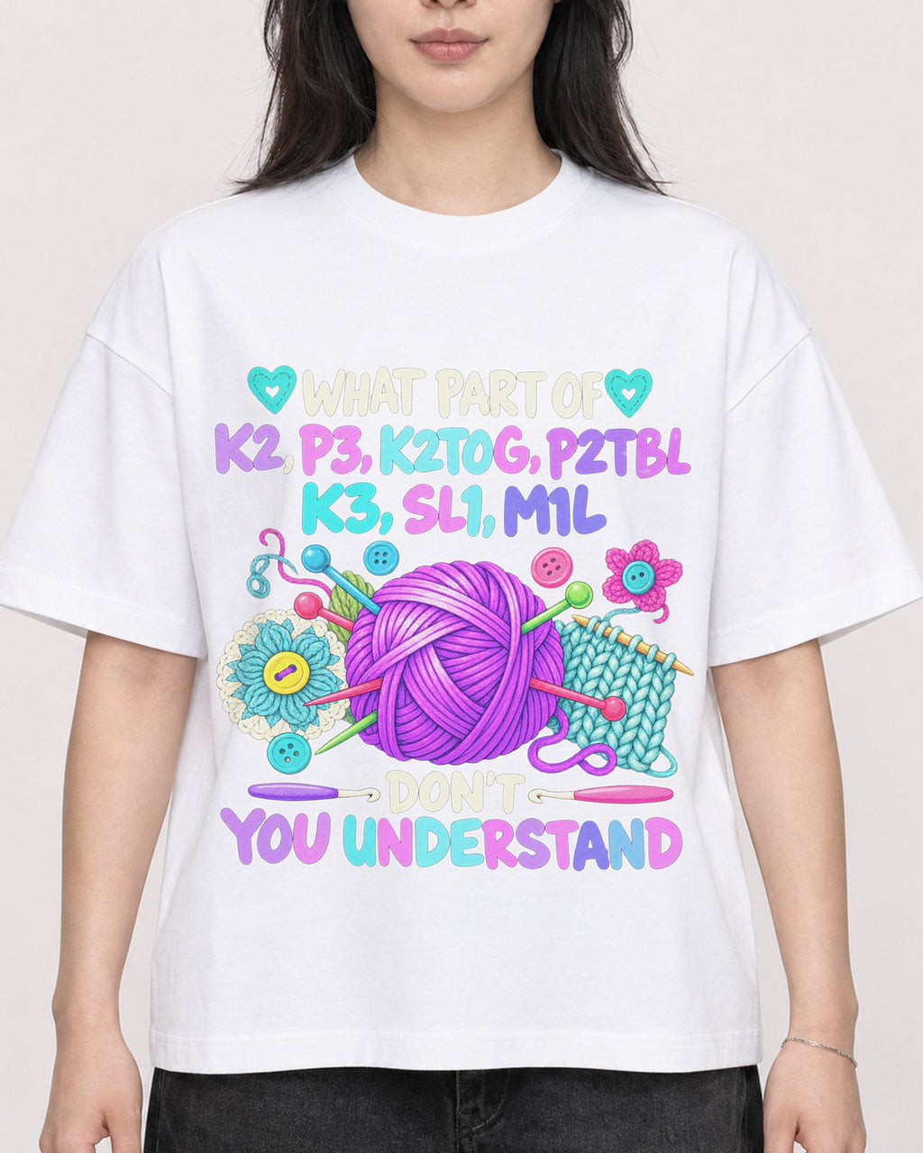 Mockup Boxy Heavyweight Tee White female close-up 13