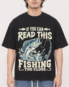 Mockup Boxy Heavyweight Tee Black male close-up 03