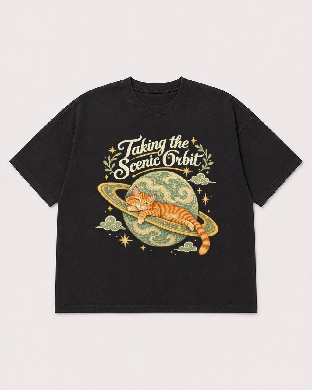 Mockup Boxy Heavyweight Tee Black product