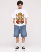Mockup Boxy Heavyweight Tee White male full-body 03