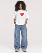 Mockup Boxy Heavyweight Tee White female full-body 05
