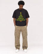 Mockup Boxy Heavyweight Tee Black male full-body 24