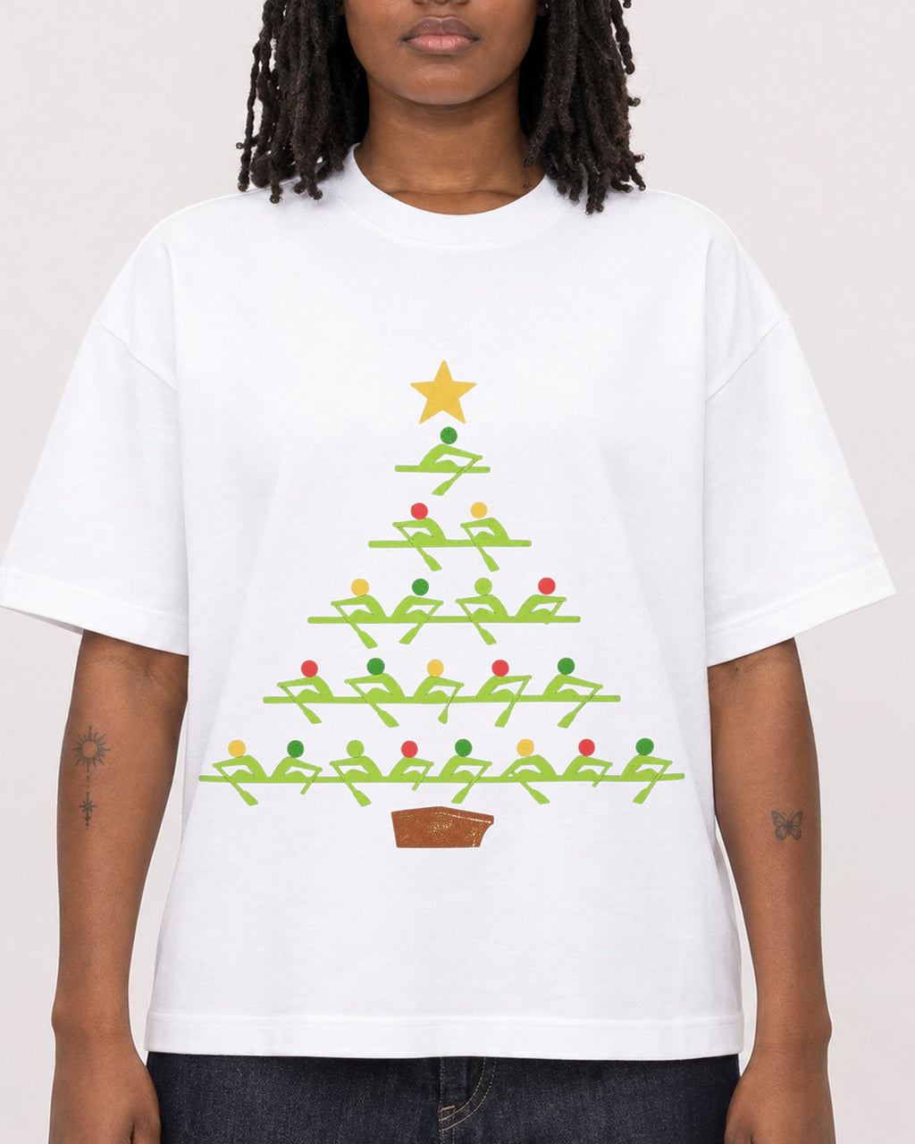 Mockup Boxy Heavyweight Tee White female close-up 24