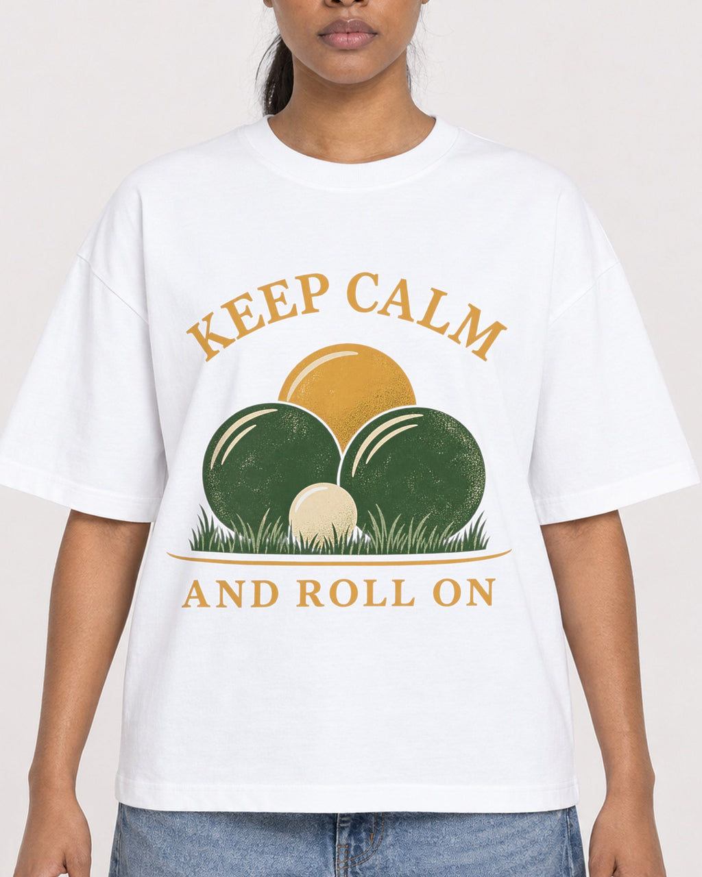 Mockup Boxy Heavyweight Tee White female close-up 25