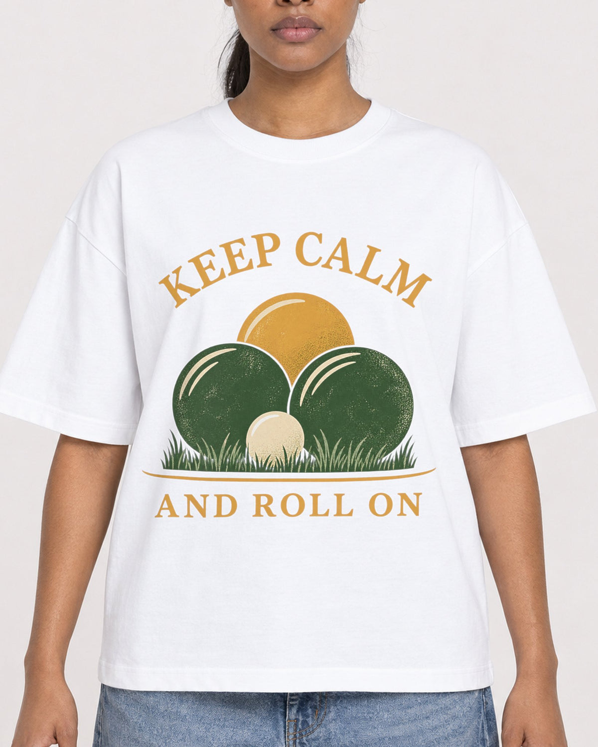 Mockup Boxy Heavyweight Tee White female close-up 25