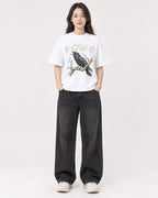 Mockup Boxy Heavyweight Tee White female full-body 03