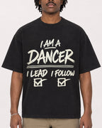 Mockup Boxy Heavyweight Tee Black male close-up 04