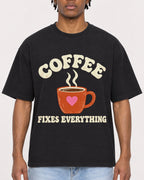 Mockup Boxy Heavyweight Tee Black male close-up 05