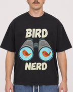 Mockup Boxy Heavyweight Tee Black male close-up 19