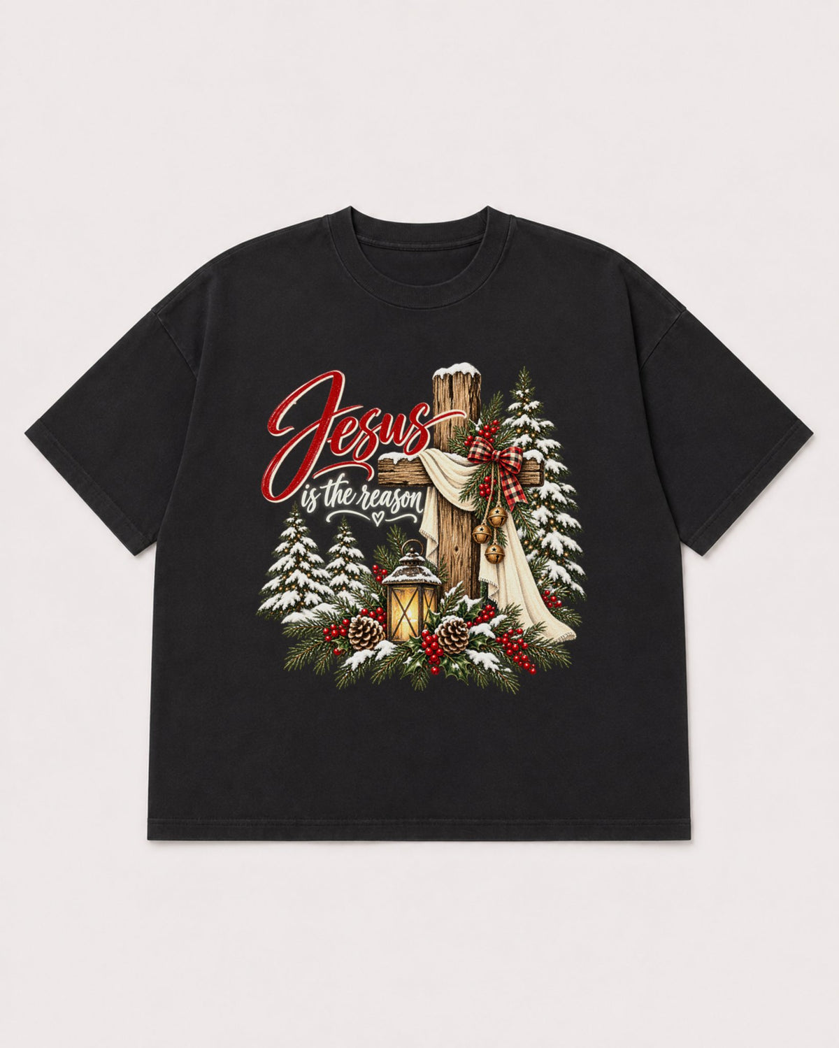Mockup Boxy Heavyweight Tee Black product