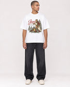 Mockup Boxy Heavyweight Tee White male full-body 50