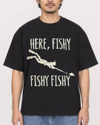 Mockup Boxy Heavyweight Tee Black male close-up 02