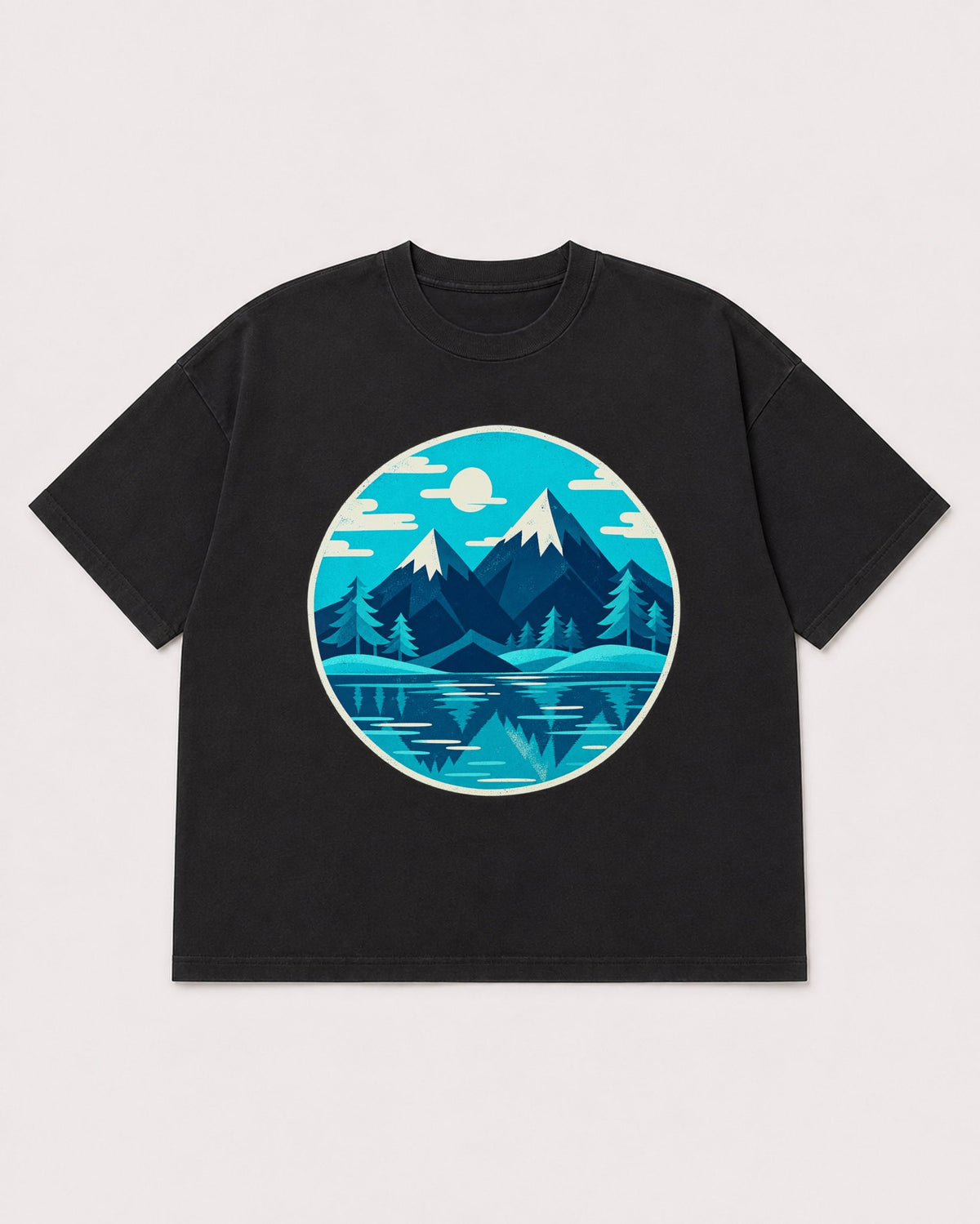 Mockup Boxy Heavyweight Tee Black product