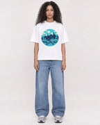 Mockup Boxy Heavyweight Tee White female full-body 10