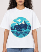 Mockup Boxy Heavyweight Tee White female close-up 10