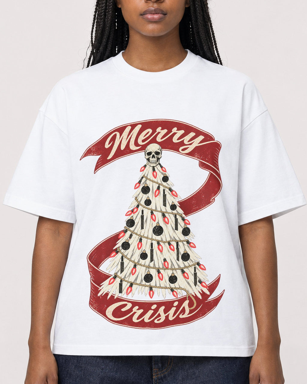Mockup Boxy Heavyweight Tee White female close-up 04