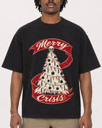 Mockup Boxy Heavyweight Tee Black male close-up 04