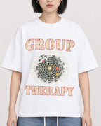 Mockup Boxy Heavyweight Tee White female close-up 11