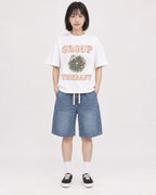Mockup Boxy Heavyweight Tee White female full-body 11