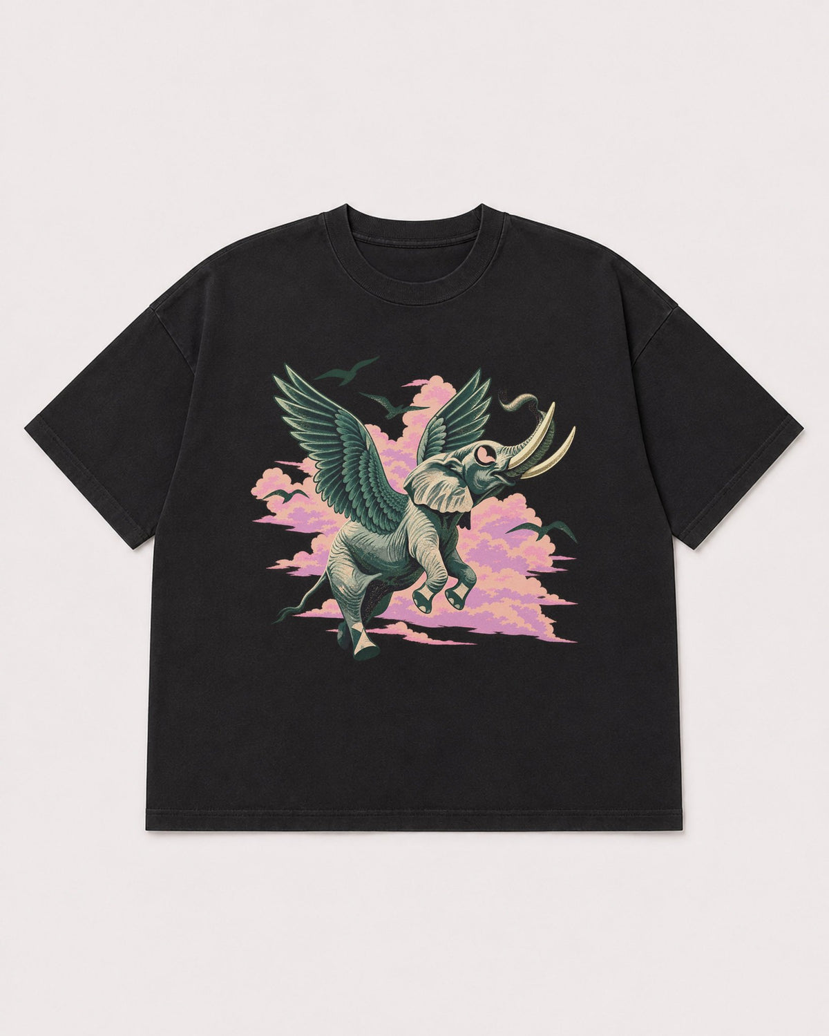 Mockup Boxy Heavyweight Tee Black product