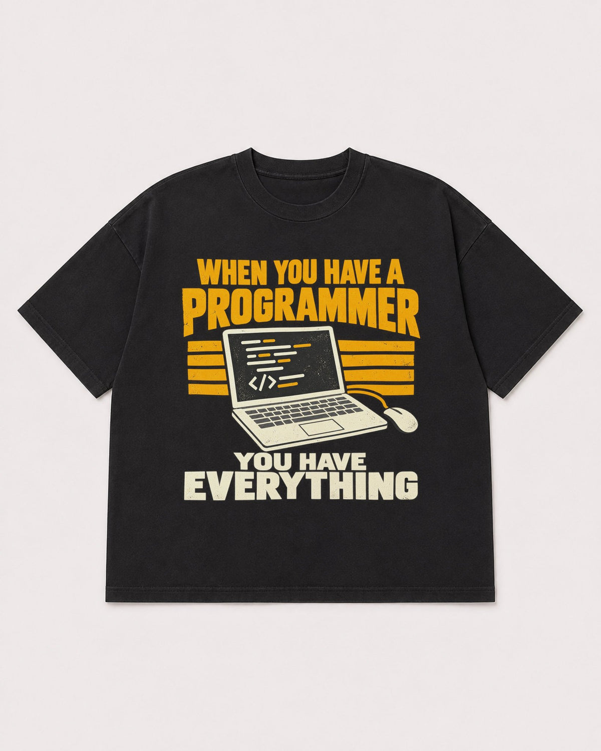 Mockup Boxy Heavyweight Tee Black product