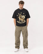 Mockup Boxy Heavyweight Tee Black male full-body 08