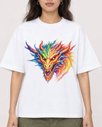 Mockup Boxy Heavyweight Tee White female close-up 02