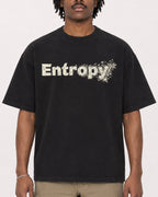 Mockup Boxy Heavyweight Tee Black male close-up 04