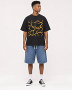 Mockup Boxy Heavyweight Tee Black male full-body 15