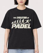 Mockup Boxy Heavyweight Tee Black female close-up 11