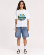 Mockup Boxy Heavyweight Tee White female full-body 06