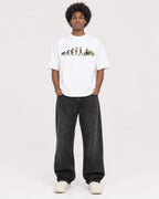 Mockup Boxy Heavyweight Tee White male full-body 45