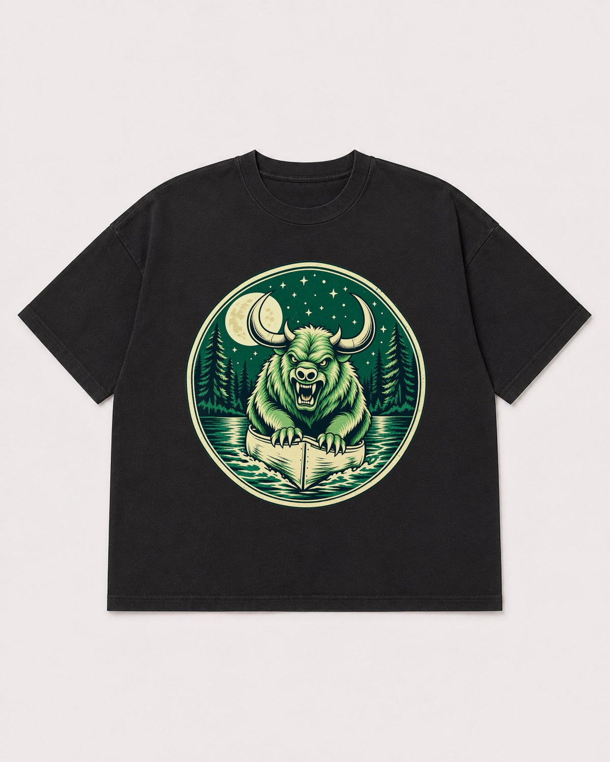 Mockup Boxy Heavyweight Tee Black product