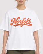 Mockup Boxy Heavyweight Tee White female close-up 12