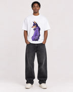 Mockup Boxy Heavyweight Tee White male full-body 05