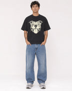 Mockup Boxy Heavyweight Tee Black male full-body 06