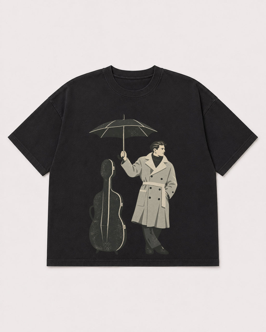 Mockup Boxy Heavyweight Tee Black product