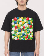 Mockup Boxy Heavyweight Tee Black male close-up 03