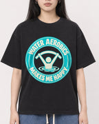 Mockup Boxy Heavyweight Tee Black female close-up 01