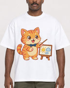 Mockup Boxy Heavyweight Tee White male close-up 14